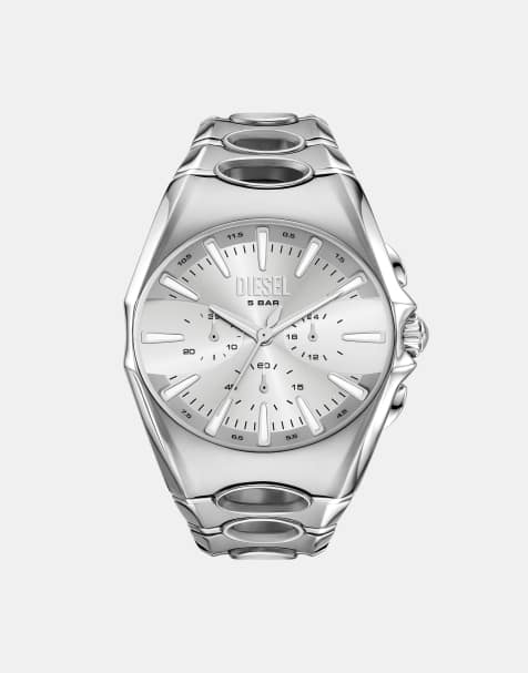 Diesel - D-Curve - Montre chronographe pour homme en acier inoxydable - Argenté - view 1