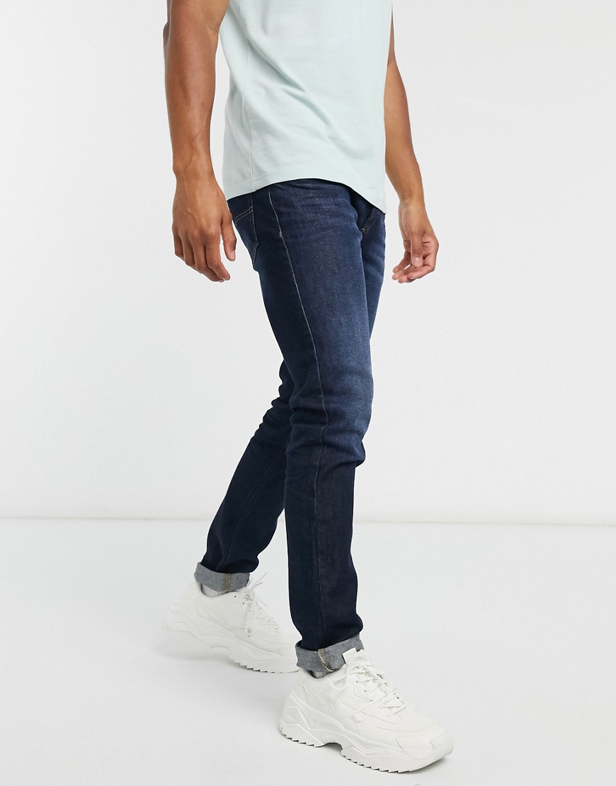 Diesel D-Luster slim fit jeans in dark wash-Blue