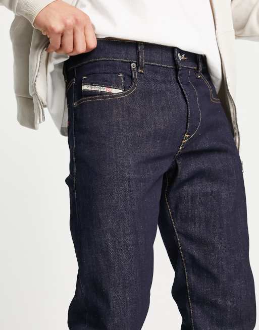 Diesel – D-Strukt – Ciemnoniebieskie jeansy o dopasowanym kroju, 4 z 4