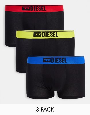 Diesel Diesel Damian 3 pack trunks in black-Multi