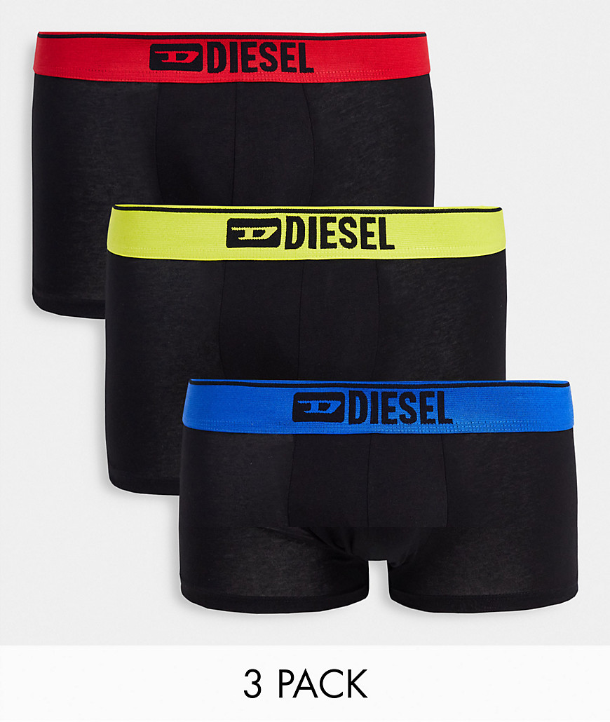 diesel damian 3 pack trunks in black-multi