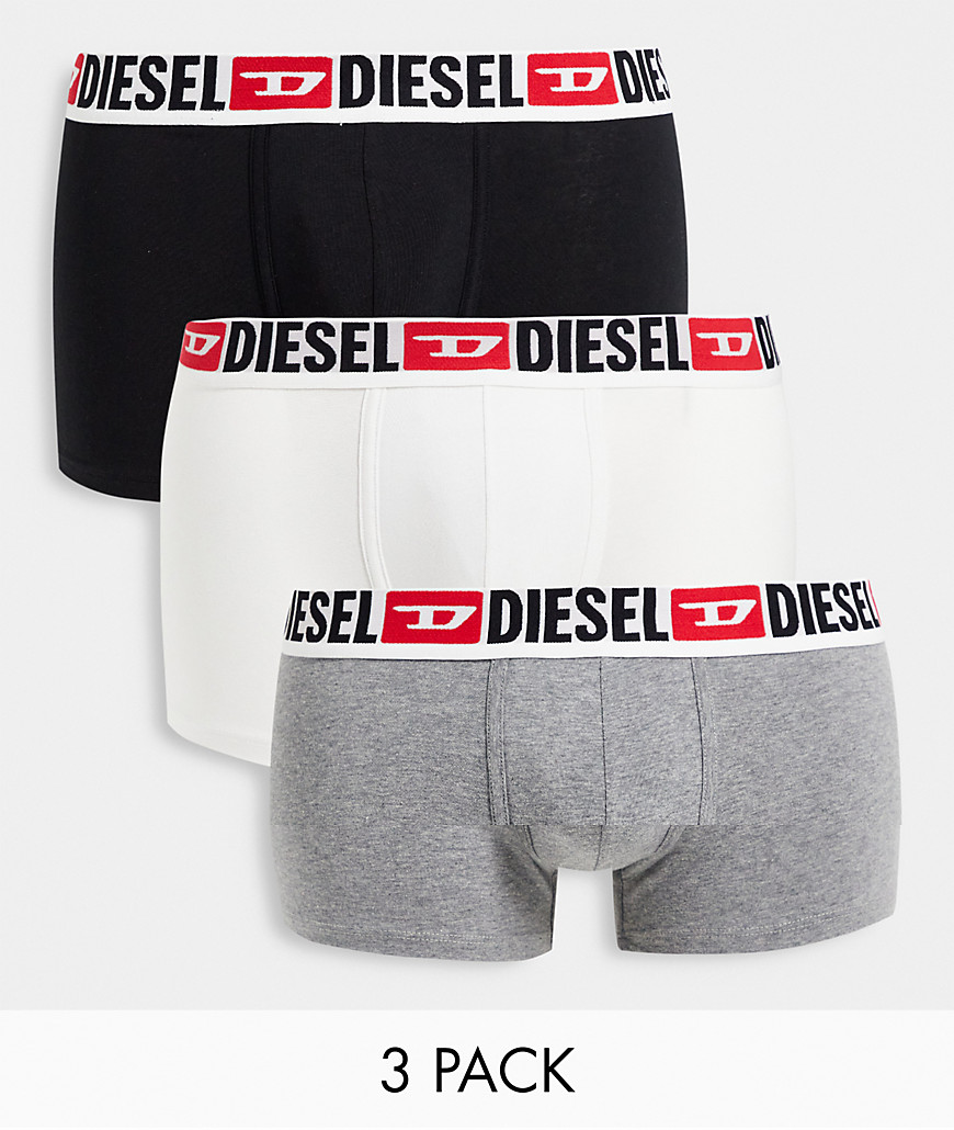 Diesel Damien 3 pack trunks in black/white/grey-Multi