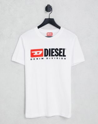 Diesel diegor large logo t-shirt in white