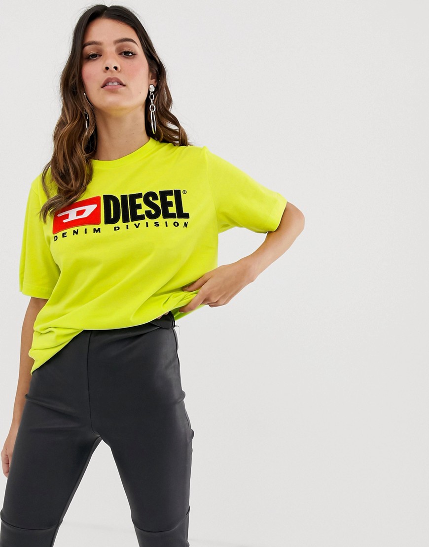 Diesel divisional logo t shirt-Yellow