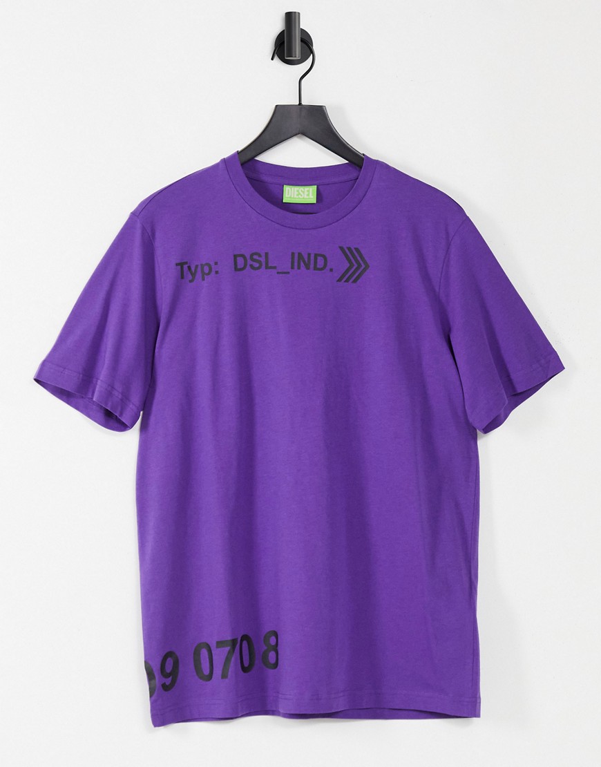 Diesel dl ind t-shirt in purple