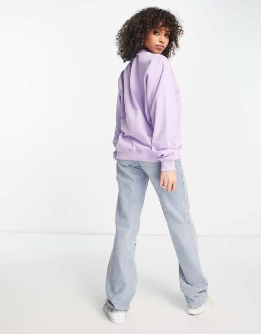 Diesel f ang r30 circle logo sweat shirt in lilac ASOS