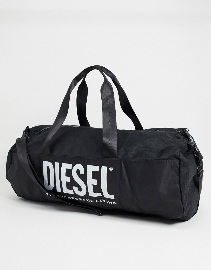Diesel - Fitnesstas met groot logo in zwart