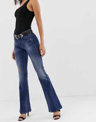 Diesel - Flared jeans met normale taille-Blauw