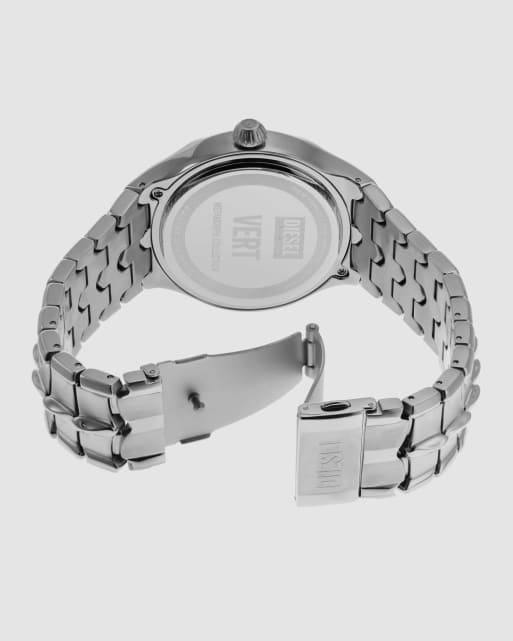 Diesel Herren-Armbanduhr mit drei Zeigern und Datum aus Edelstahl in Silber, 3 von 4