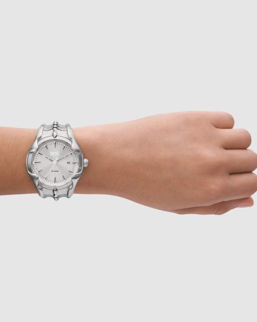 Diesel Herren-Armbanduhr mit drei Zeigern und Datum aus Edelstahl in Silber, 4 von 4