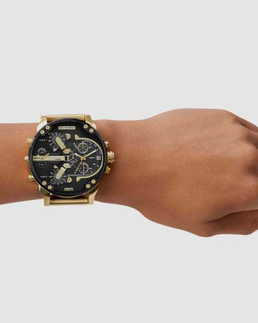 Diesel Herren Mr. Daddy 2.0 Multifunktionsuhr aus goldfarbenem Edelstahl in Gold, 2 von 4