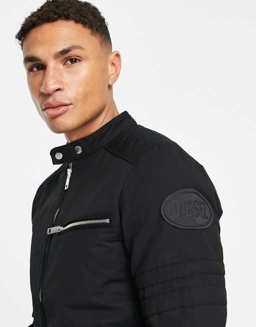 Diesel J-Glory biker jacket in black | ASOS