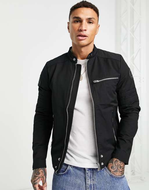 Diesel - J-Glory - Giacca stile motociclista nera 
