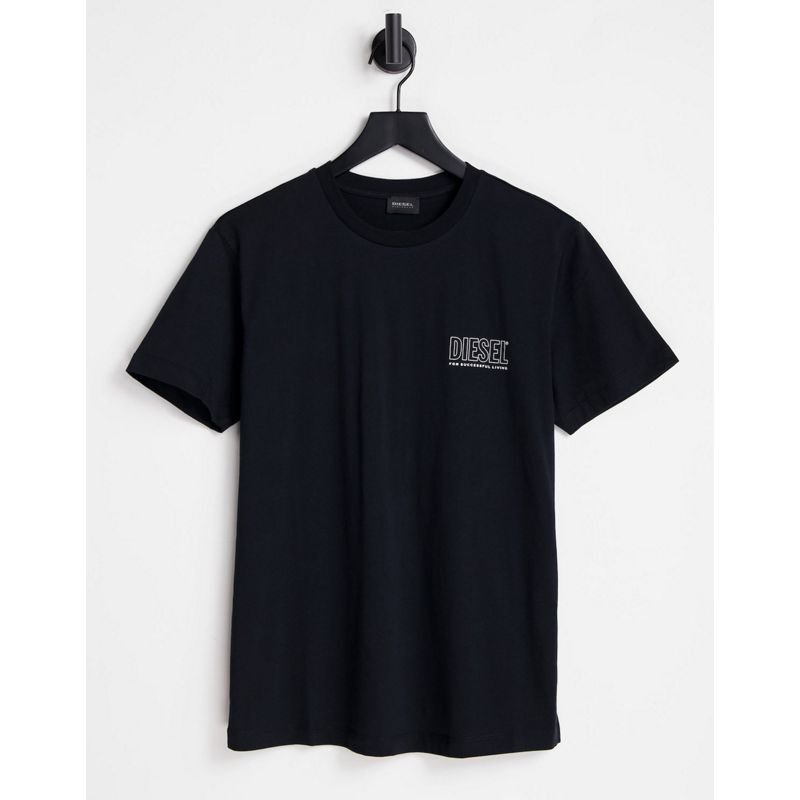 Designer Uomo Diesel - Jake - T-shirt da casa nera con logo 