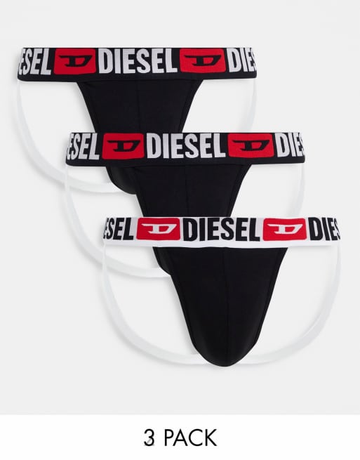 Diesel - Jocky - Lot de 3 strings fesses nues - Multicolore