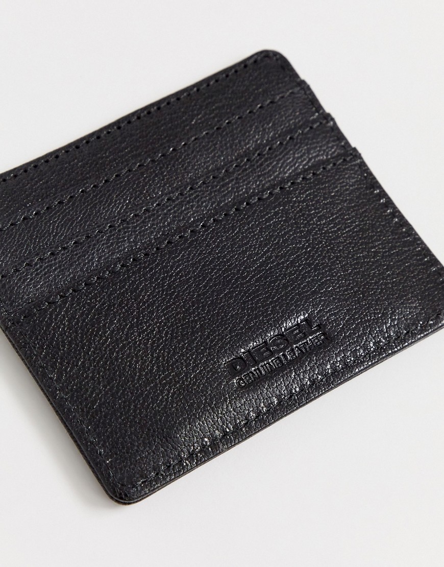 Diesel leather card holder in black