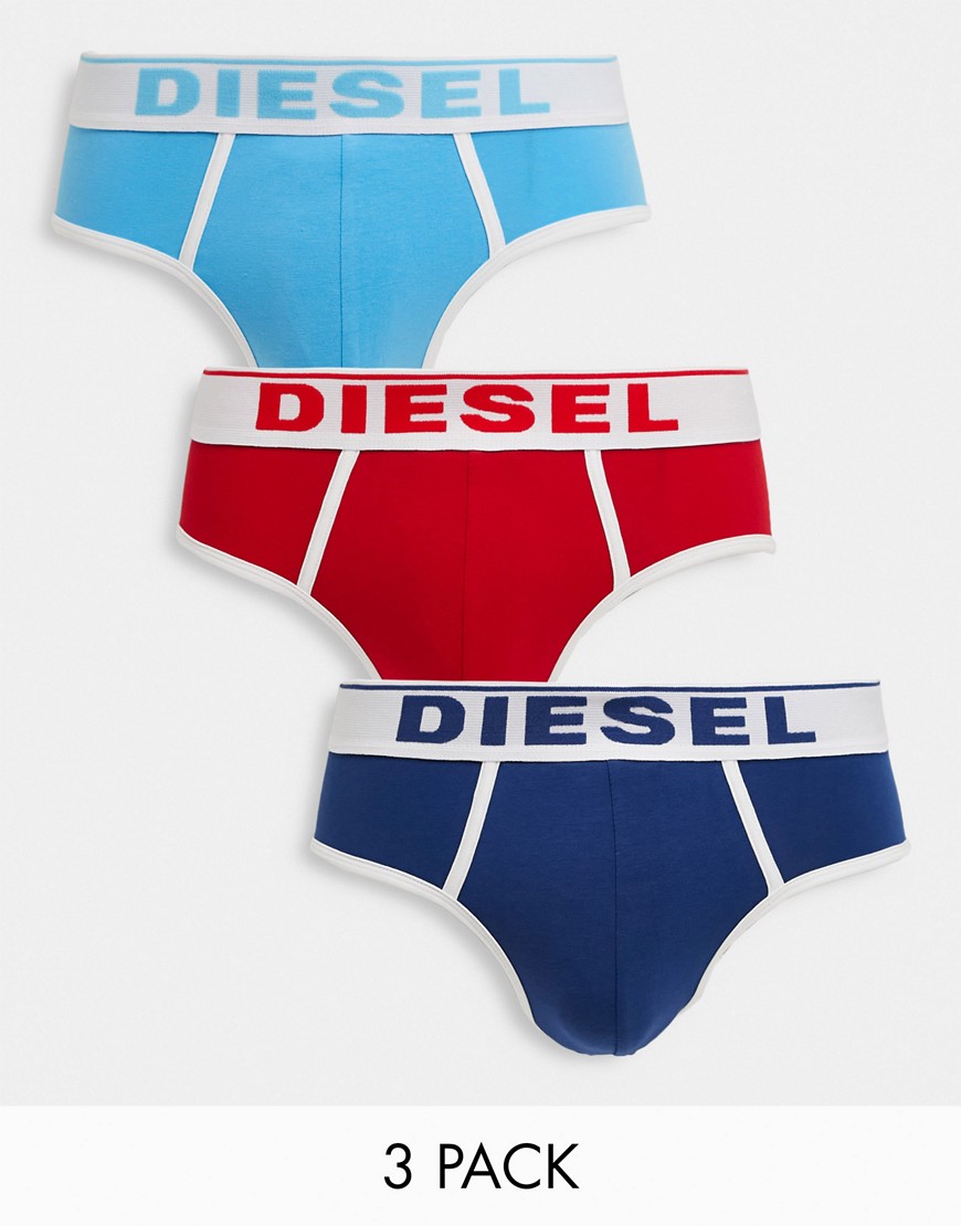 Diesel logo briefs in 3 pack-Multi
