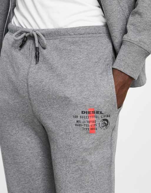 Diesel ディーゼル Logo Sweatpants A168340GIAT01 Diesel Sweatpants with metal-effect Oval D logo - Pants Mens