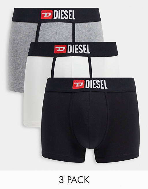 Diesel logo trunks in 3 pack | ASOS