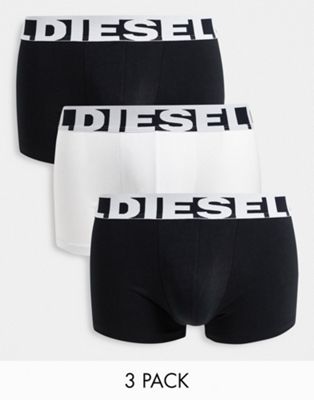 Sous-vêtements et chaussettes Diesel - Lot de 3 boxers - Noir/blanc