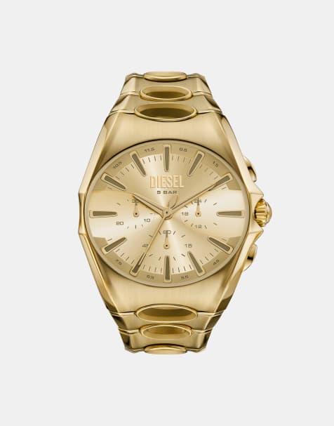 Diesel Men chronograph d-curve, gold stainless steel in gold - view 1