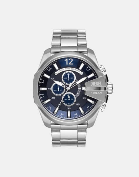 Diesel Men's chief series chronograph, silver stainless steel watch - SILVER - view 1