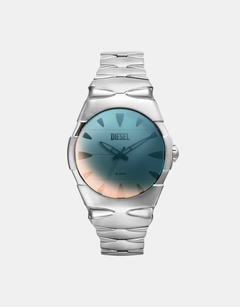 Diesel Men's D-sruptor three-hand stainless steel watch - SILVER - view 1