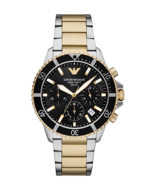 Diesel Men's mega chief chronograph, black stainless steel watch, dz4338 in black - view 1