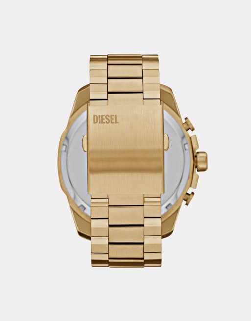 Diesel Men's mega chief chronograph gold-tone steel watch in gold, 3 of 3