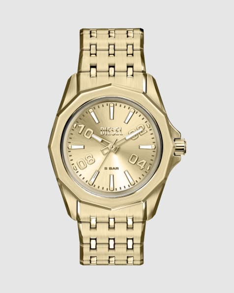 Diesel Men's stinger three-hand gold-tone stainless steel watch, dz2239 in gold - view 1