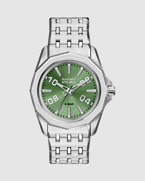Diesel Men's stinger three-hand stainless steel watch, dz2237 in silver - view 1