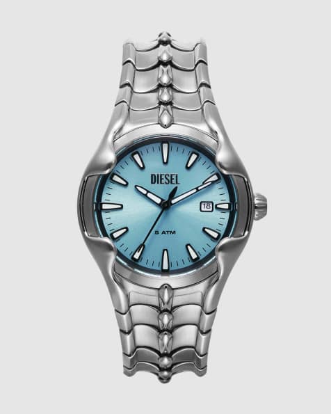Diesel Men's vert three-hand date, stainless steel watch, dz2200 in silver - view 1