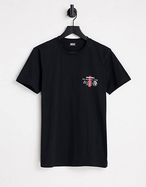  Diesel mohawk logo t-shirt in black 