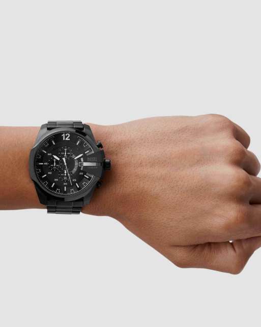 Diesel montre chronographe Homme Mega Chief en acier inoxydable noir, 2 de 4