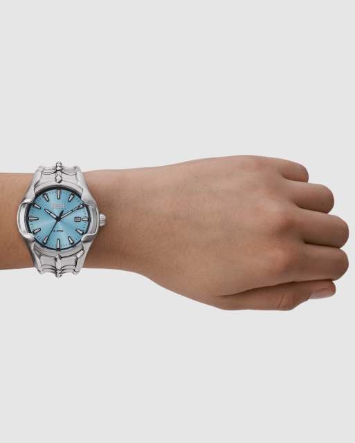 Diesel montre Homme 3 aiguilles date en acier inoxydable argentée, 2 de 4