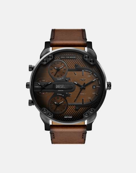 Diesel – Multifunction Mr. Daddy Slim – Herrenuhr aus braunem Edelstahl - view 1