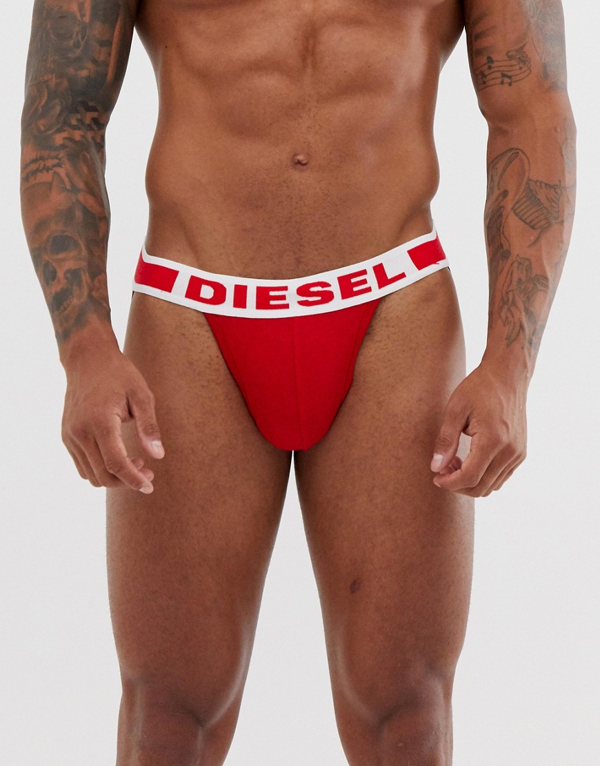 Diesel – Röd suspensoar med stor logga