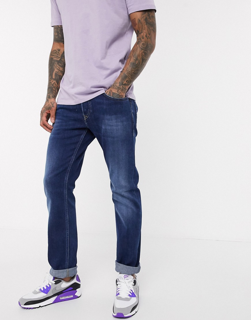Diesel - Safado-X - Jeans met rechte pasvorm en dark wash-Blauw