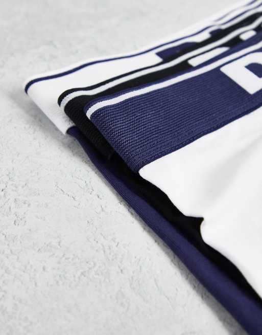 Diesel - Set van 3 boxershort met naden in wit/marineblauw/zwart , 4 van 4