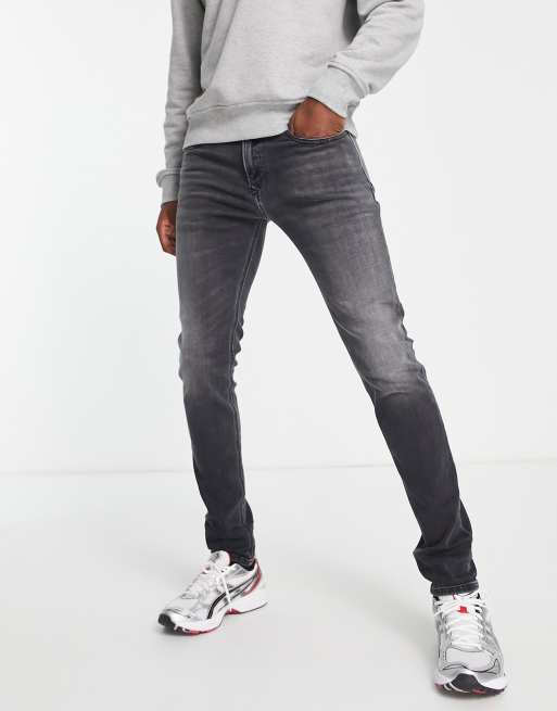 Diesel Sleenker skinny jeans in grey | ASOS