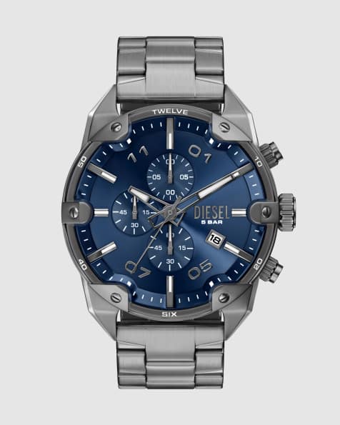 Diesel Spiked chronograph gunmetal stainless steel watch in gunmetal - view 1