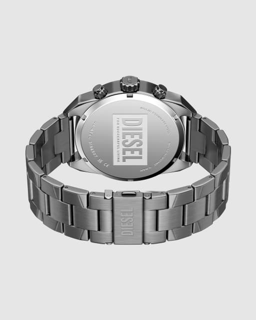 Diesel Spiked chronograph gunmetal stainless steel watch in gunmetal, 4 of 4