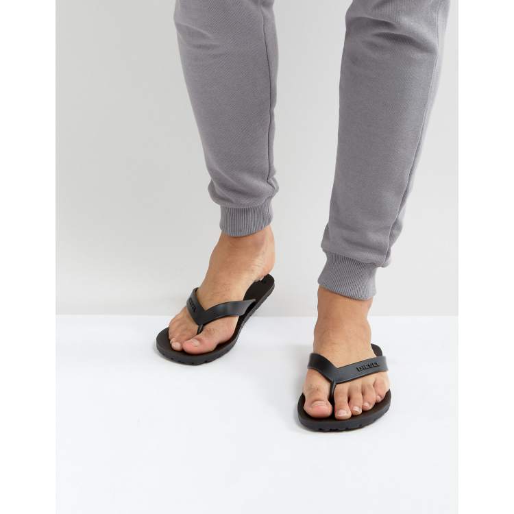 Diesel splish flip store flops black