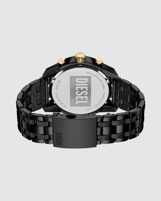 Diesel Split chronograph black stainless steel watch in black, 4 of 4