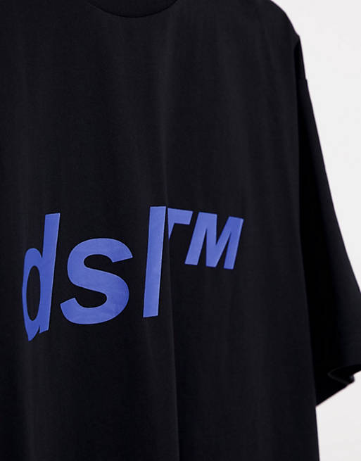  Diesel t-balm dsl logo oversized t-shirt in black 