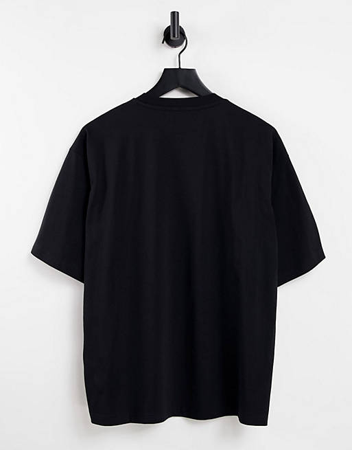  Diesel t-balm dsl logo oversized t-shirt in black 