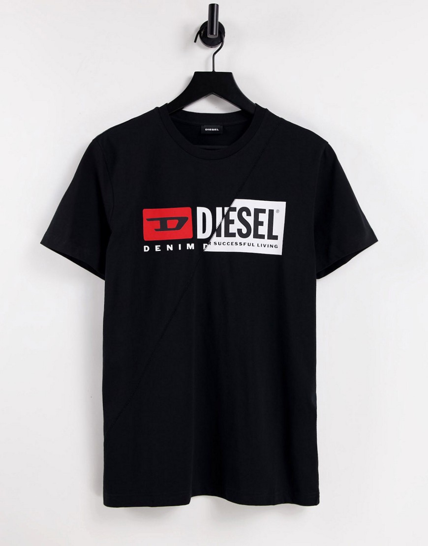 Diesel t-diego-cuty t-shirt in black
