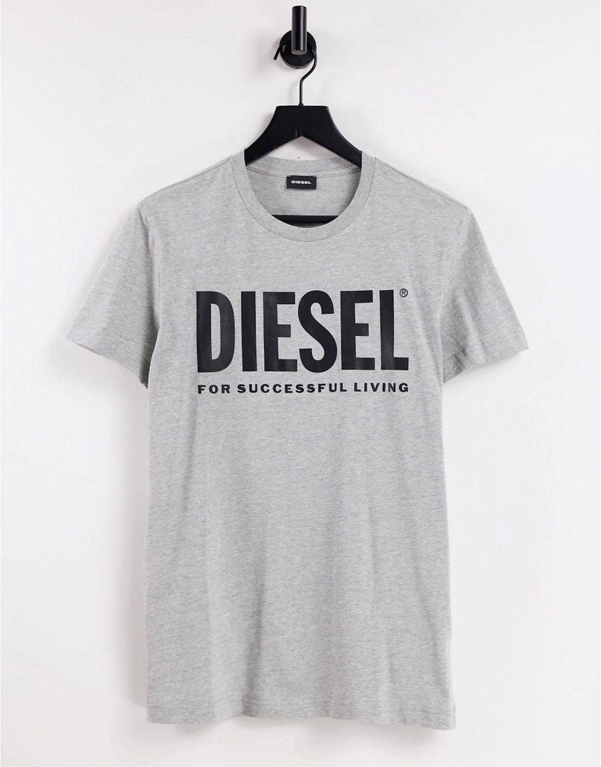 Diesel T-Diego-Logo large logo t-shirt in grey