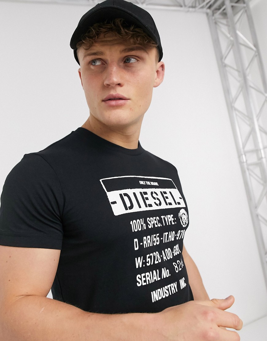 Diesel T-Diego-S1 logo t-shirt in black