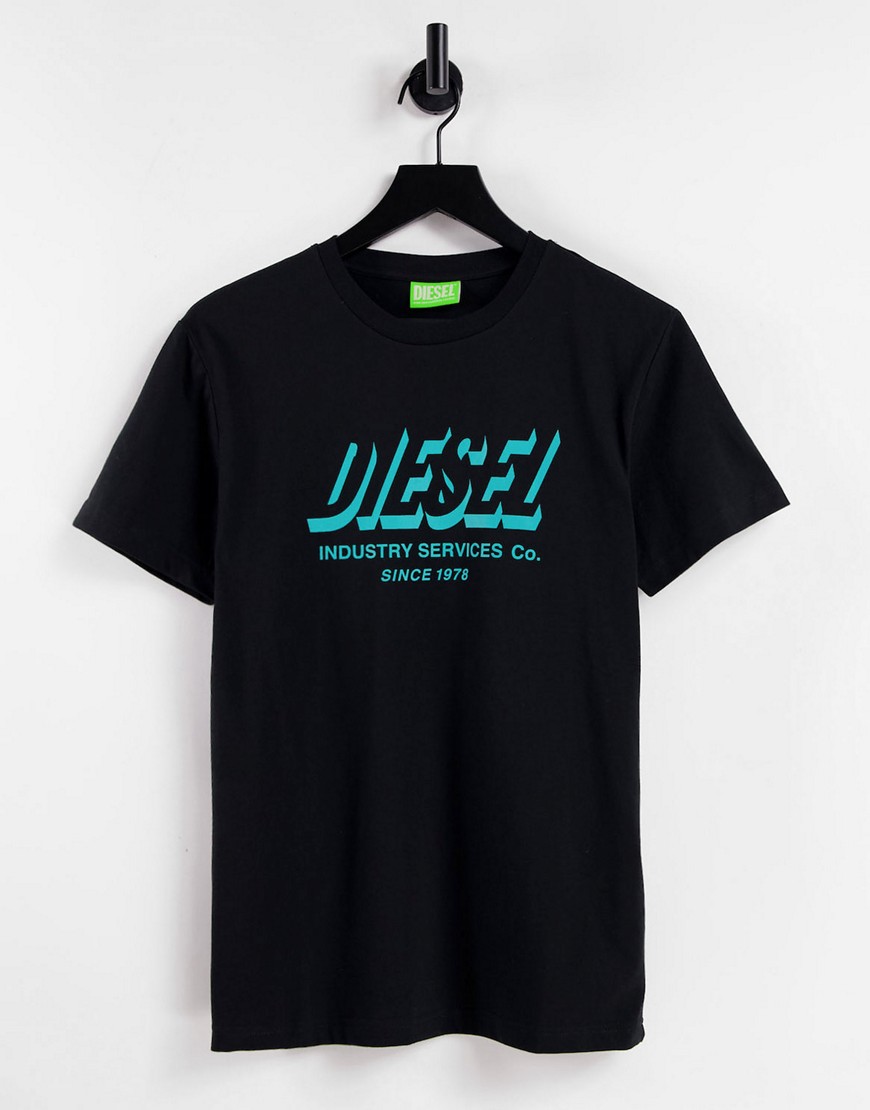 Diesel t-diegos-a5 logo t-shirt in black